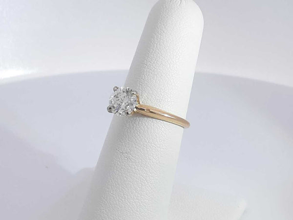 0.98 Cttw Diamond 14k Yellow Gold Solitaire Ring 2.3 Grams Size 6 Aa0626lzxzsa