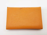 Hermes Calvi Jaune Ambre Yellow Mysore Snap Card Holder Do0325lrxde