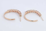 1.26cttw Diamond Hoop Earrings In 14k Yellow Gold 3.5 Grams Eb0326orxdu