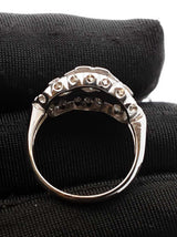 1.33 Cttw Diamond & 14k White Gold Art Deco Style Ring 4.3g Size 6 Fw0826loxzdu