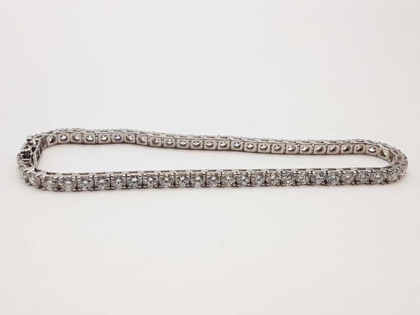 4.60 Cttw Lab Grown Diamonds 0.925 Silver 7.3g Tennis Bracelet 7 In Do0425crxde