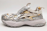 Versace Mercury Gold & Silver Caged Rope Overlay Sneakers Size 42 Eb0626crsa