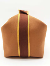 Hermes Bride-a- Brac Large Gold Brown Canvas Palladium Travel Case Do0326wxzde