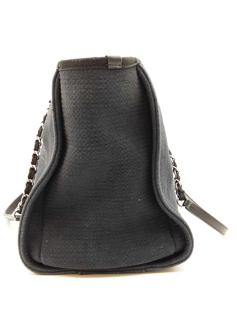 Chanel Deauville Black Shopping Tote Do0825lrxzde