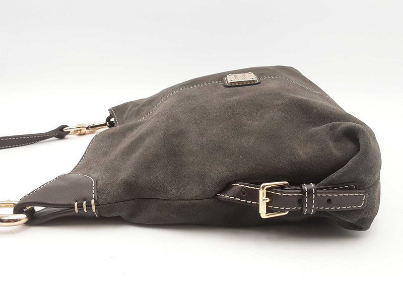 Dooney & Bourke Charcoal Gray Suede Hobo Bag Sd0625orsa