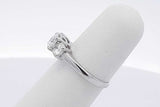 0.8cttw Diamond Ring In 14k White Gold & Platinum 3.2 Grams Size 4.5 Eb0526ixzsa