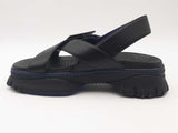 Burberry Pebbled Leather Sandals Black Size 11 Aa0326rzsa