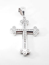 2.4 Cttw Diamond Orthodox Cross Pendant In 14k White Gold 19.2 Grams Fw0626lwxzdu