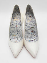 Christian Louboutin White Patent Leather Hot Chick Heels Size 37 Eb0726orxsa