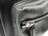 Mcm Stark Black Leather Gray Visetos Coated Canvas Backpack Do0626orxde