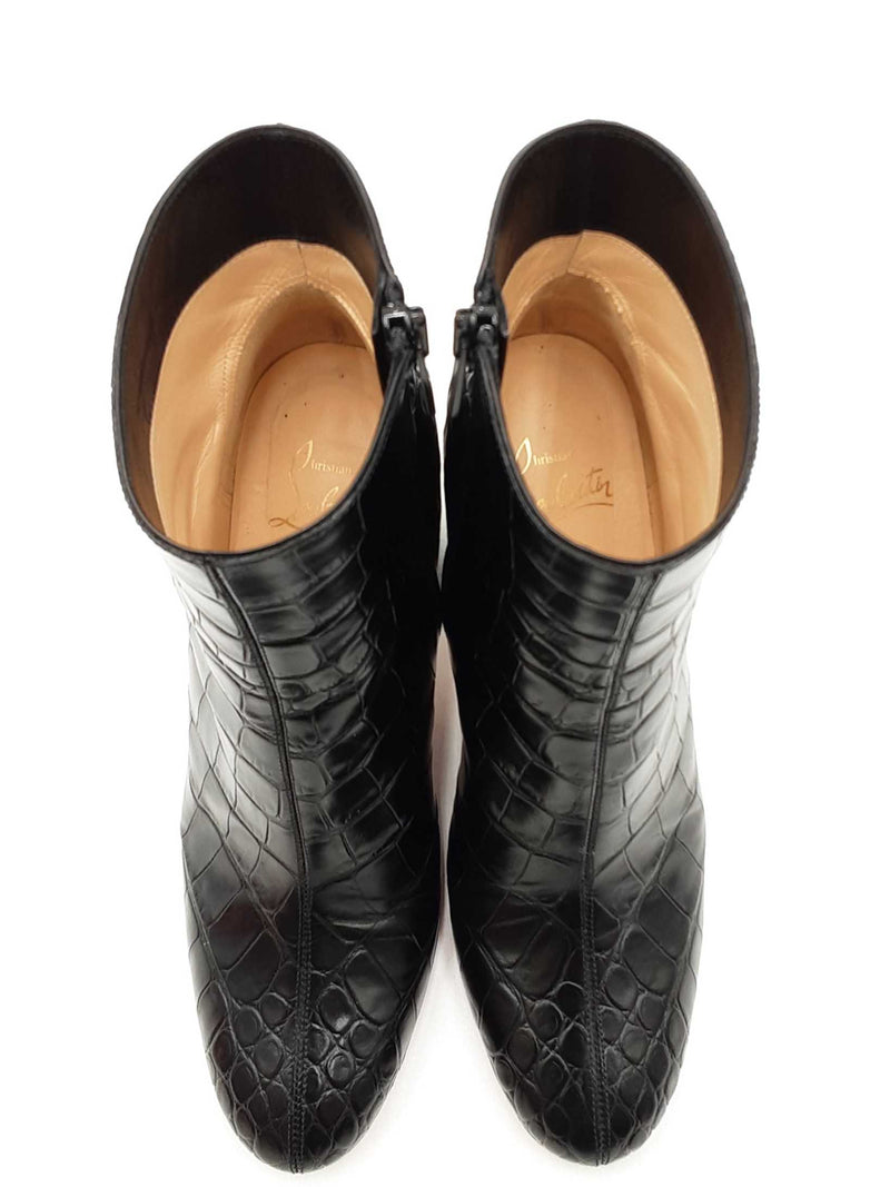 Christian Louboutin Calf Ali Turela 85 Black Size 36 Boots Sd0825ozxdu