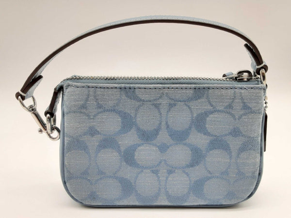 Coach Nolita 5 Signature Chambray Blue Denim Wristlet Do0824wxde