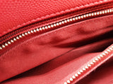 Chanel Coco Large Red Quilted Caviar Leather Top Handle Bag Do0825rzxzde