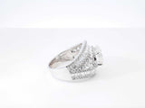 4.05 Ctw Diamond (Clarity Enhanced/fracture Filled) 18k Gold Ring 8.2g Size 7.75