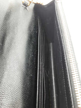 Yves Saint Laurent Quilted Chevron Leather Envelope Chain Wallet Eb0726pxzdu