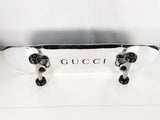Gucci Logo Silver Maple Wood Skateboard Sd0326llorde