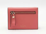 Valentino Garavani Rockstud Compact Bifold Wallet In Pink Leather Fw0926lcrdu