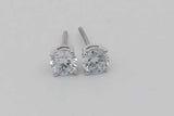 1.0cttw Lab Grown Diamond Stud Screwback Earrings 10k White Gold1.2g Eb1026oprsa