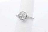 0.26ctw Diamond Ring In 10k White Gold 2.7 Grams Size 6.75 Eb1025oxrdu