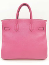 Hermes Birkin Hac 32 Rose Shocking Chevre Mysore Palladium Handbag Do1125cxzxde