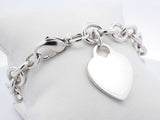 Tiffany & Co. Heart Tag Bracelet In Sterling Silver 34.5 Grams 8 Inch Fw0726lzxdu