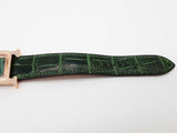 Hermes 25 Heure H Green Malachite Dial Rose Gold Quartz Watch Do0325crxzde