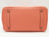 Hermes Birkin 35 Rose Tea Pink Clemence Palladium Handbag Do0825wxzxde