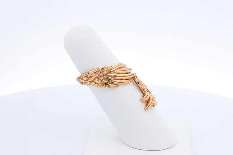 Louis Vuitton Gold Plated Angel Wing Band 6.8 Grams Size 5 Eb1224lxzdu