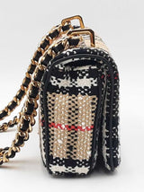 Burberry Mini Lola Crossbody Bag In Vintage Check Bouclé Tweed  Fw1125irzdu