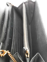 Versace Medusa Quilted Black Leather Wallet With Chain Eb0226oxzde