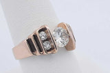 1.13cttw Diamond Ring In 10k Yellow Gold 5.3 Grams Size 7.25 Eb0326lwrdu