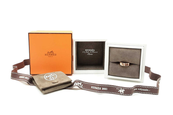 Hermès Kelly Small Model Ring In 18k Rose Gold 6 Grams Size 7 Fw1125srxdu