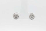 0.46cttw Diamond Stud Screwback Earrings In 14k White Gold 1.7 Grams Eb0926lxzsa