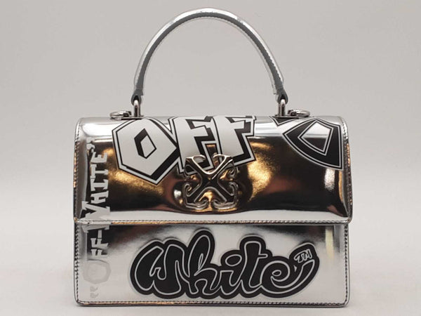 Off White Jitney 0.5 Silver Handbag Aa0725oxzsa