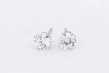2.0cttw Lab Grown Diamond Stud Screwback Earrings 14k White Gold 1g Eb0326wcrsa