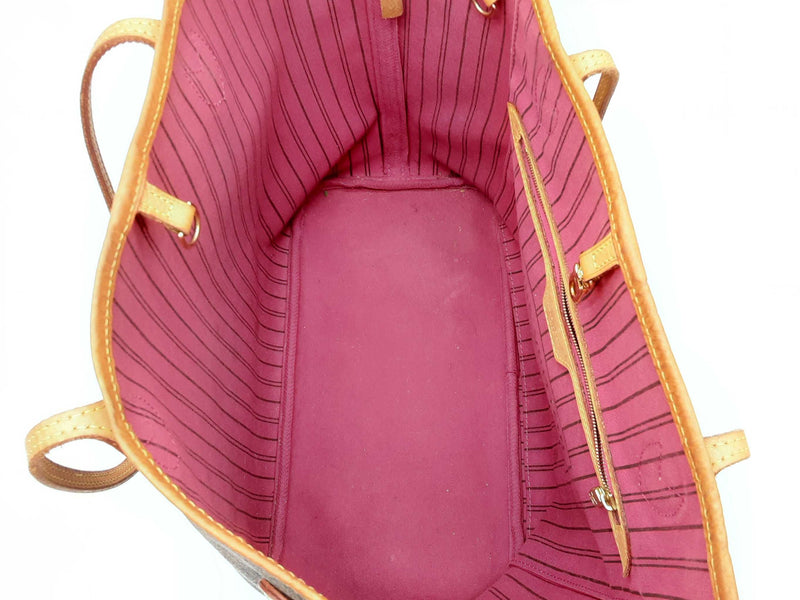 Louis Vuitton Mm Monogram Neverfull Fuschia Shoulder Bag Lh0924cxzde