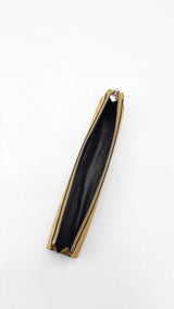 Gucci Microguccissima Pencil Pouch In Lime Yellow Leather Fw1026rzdu