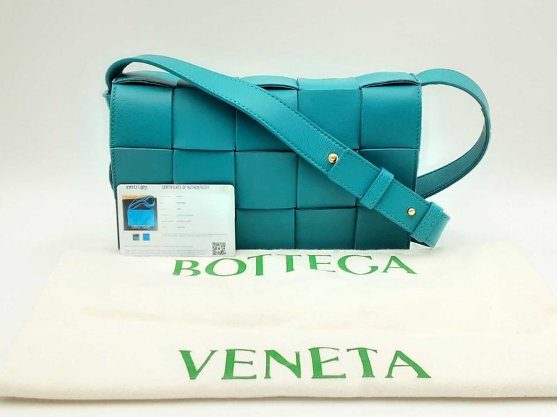 Bottega Veneta Teal Leather Cassette Crossbody Bag Eb0624ixzdu