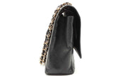 Chanel Double Flap Black Quilted Caviar Shoulder Bag Eb0726orxzsa