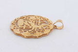 18k Yellow Gold Egyptian Motif Decorative Pendant 7.1 Grams Eb0826rxzsa