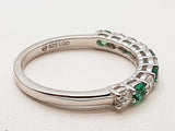 Lab Grown Diamonds Emeralds 0.925 Silver 1.9g Ring Size 7 Do0525pcde