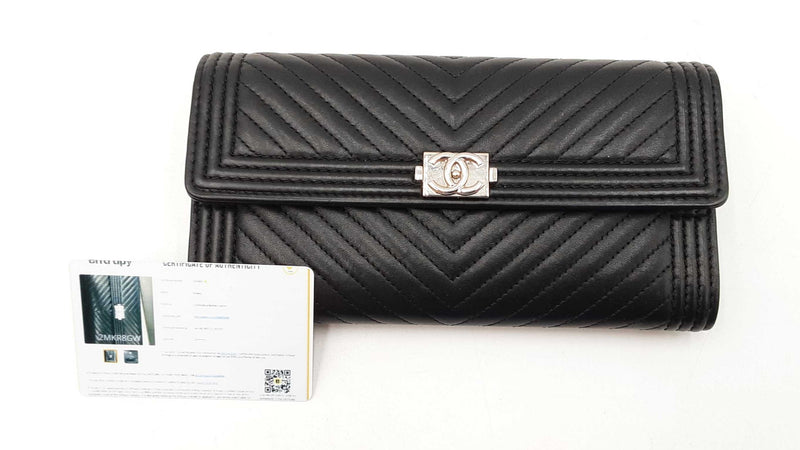 Chanel Caviar Quilted Boy Flap Wallet Black Sd0725izxdu