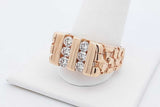 0.96cttw Diamond 14k Yellow Gold Nugget Ring 16.7 Grams Size 11 Eb0626lrxzdu