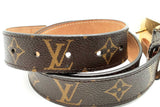 Louis Vuitton Monogram Belt With Gold Tone Buckle Eb0824lrxsa