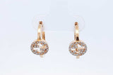 Gucci Diamond Interlocking G 18k Yellow Gold Hoop Earrings 5.6 Grams Eb326lxxzde