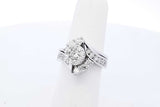 1.71cttw Diamond Wedding Set In 14k White Gold 9.9 Grams Size 6 Eb0826sxzde