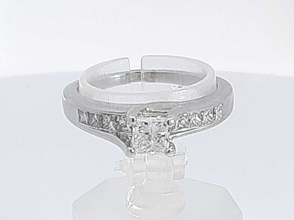 0.96 Cttw Diamond 14k White Gold Solitaire Ring 3.5 Grams Size 6.5 Aa0625przsa