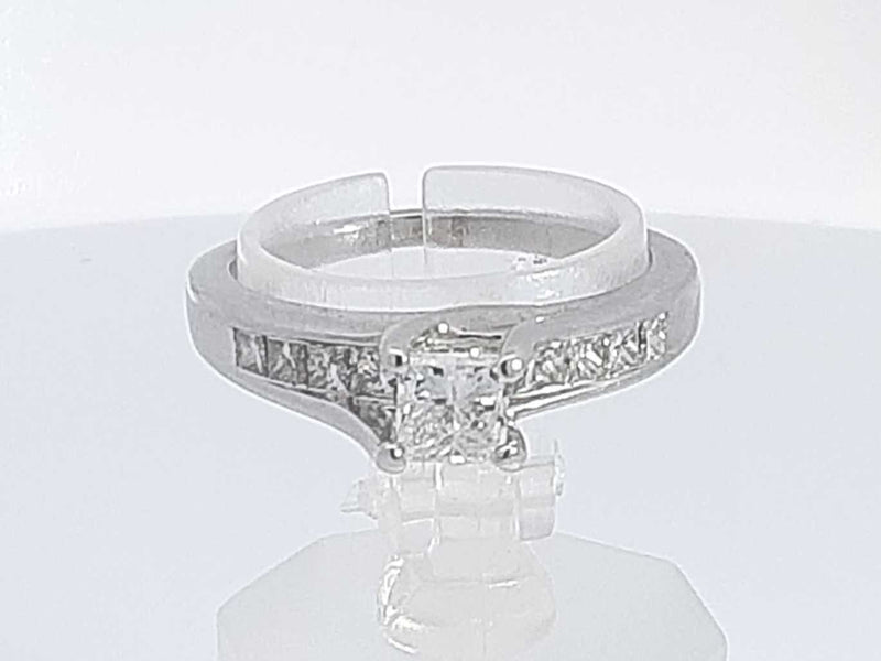 0.96 Cttw Diamond 14k White Gold Solitaire Ring 3.5 Grams Size 6.5 Aa0625przsa