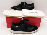 Salvatore Ferragamo Black Leather & Suede Sneakers Size 6 C Sd0325crsa