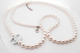 Chanel Cc Faux Pearl Long Necklace 74.8 Grams 35-37 Inches Eb0826wrxsa